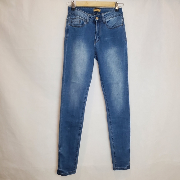 Raw 7 Original Junior's Skinny Blue Jeans Size 5 - Picture 2 of 12